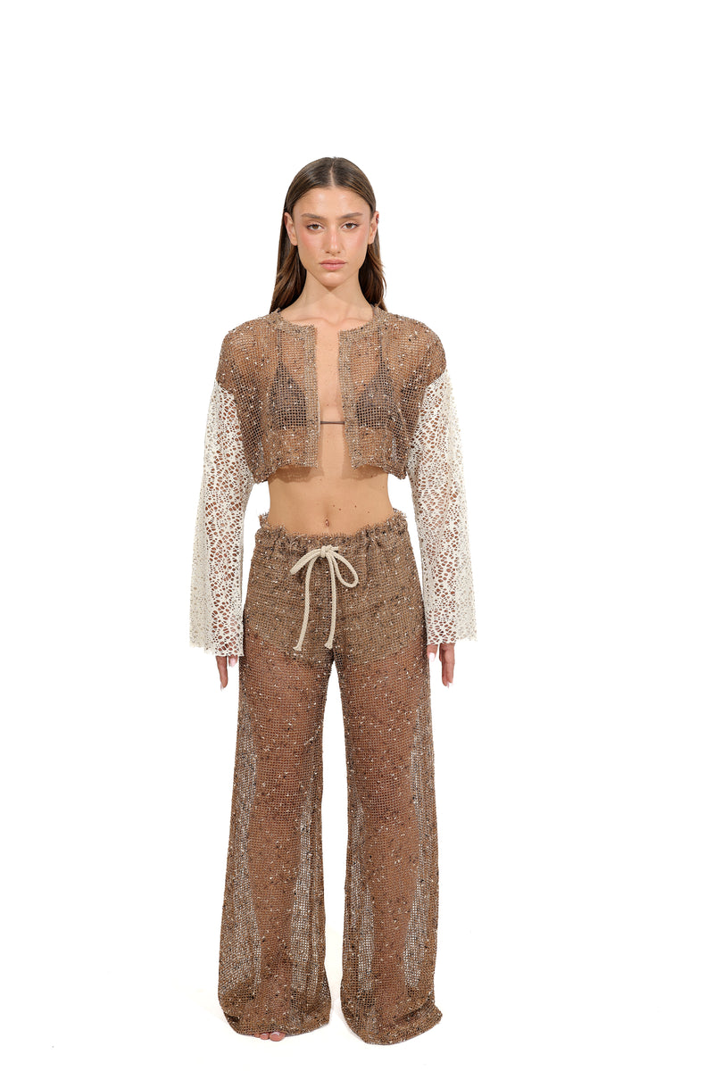 Boho net crop set