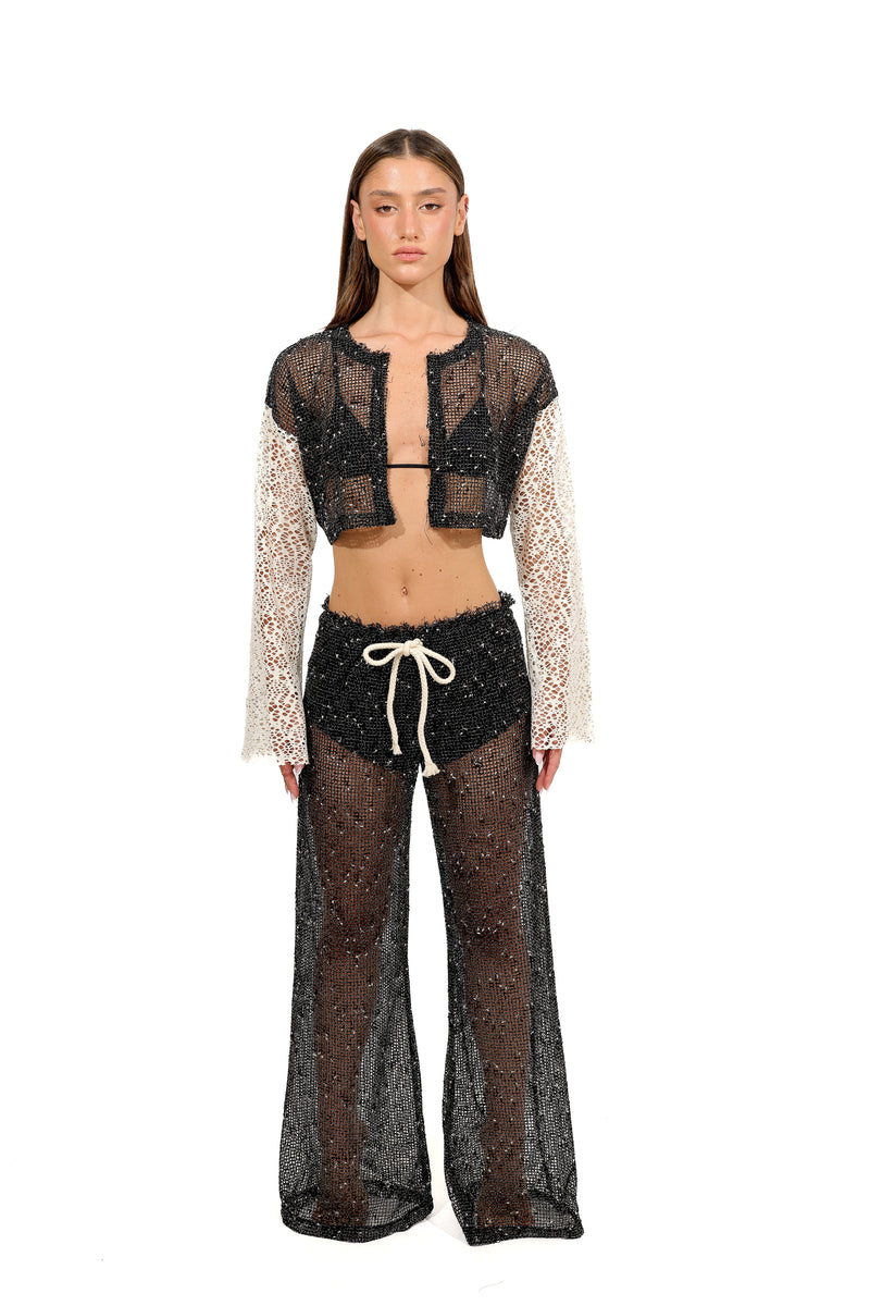Boho net crop set
